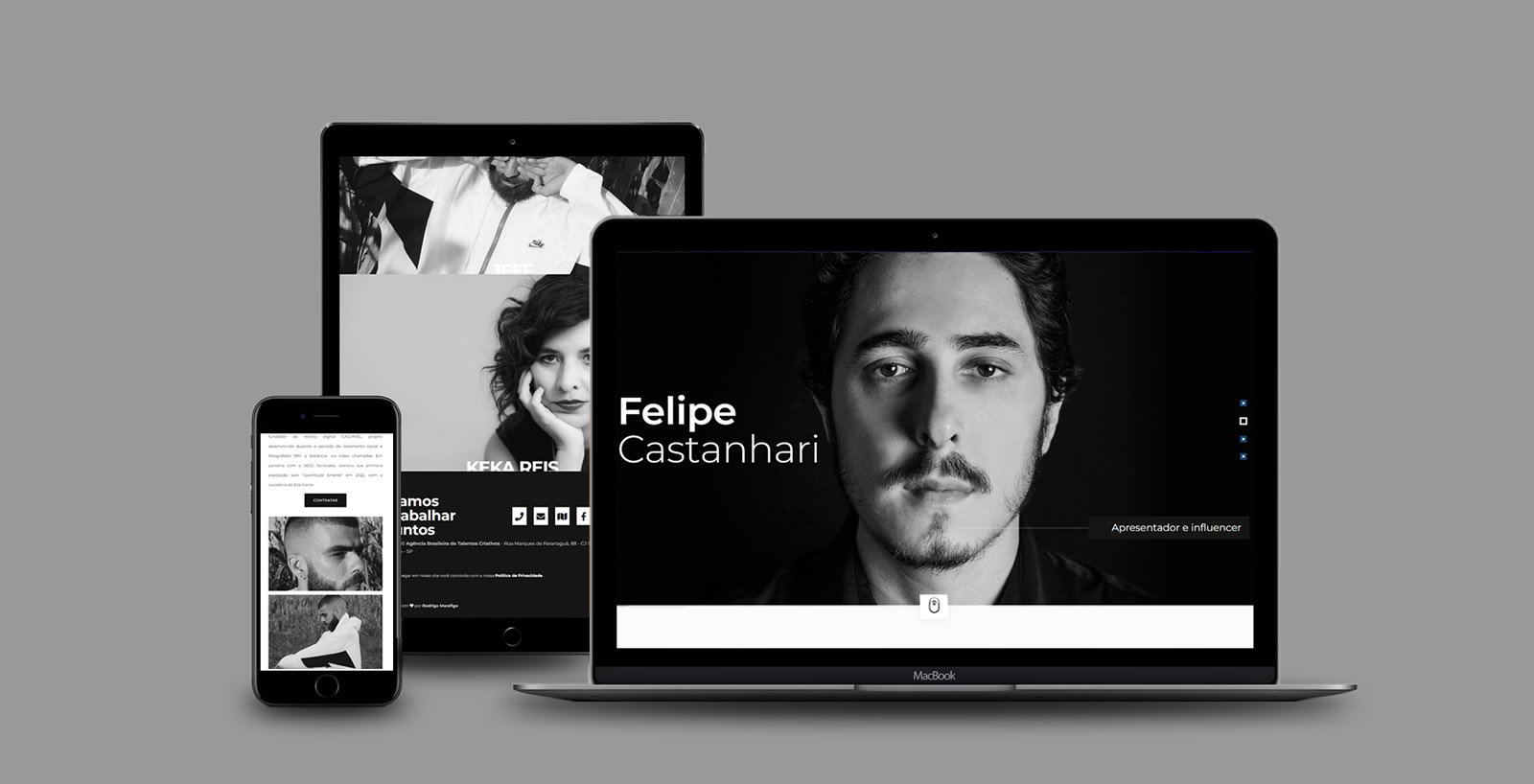 Criação de Site para agencia de modelos